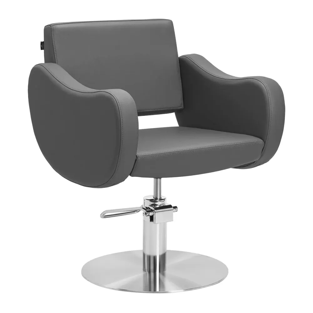 Sedia da parrucchiere Gabbiano Sewilla Grigio base INOX