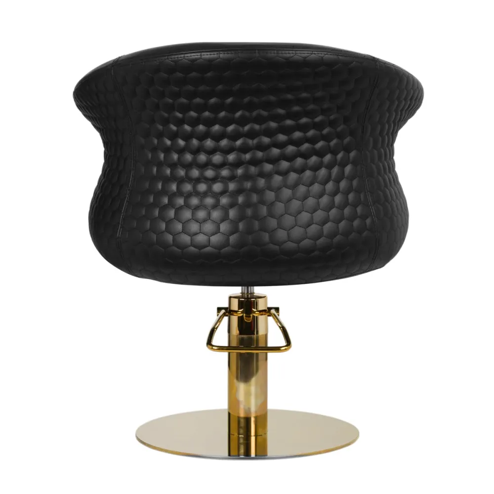 Sedia da parrucchiere Gabbiano Wersal oro nero