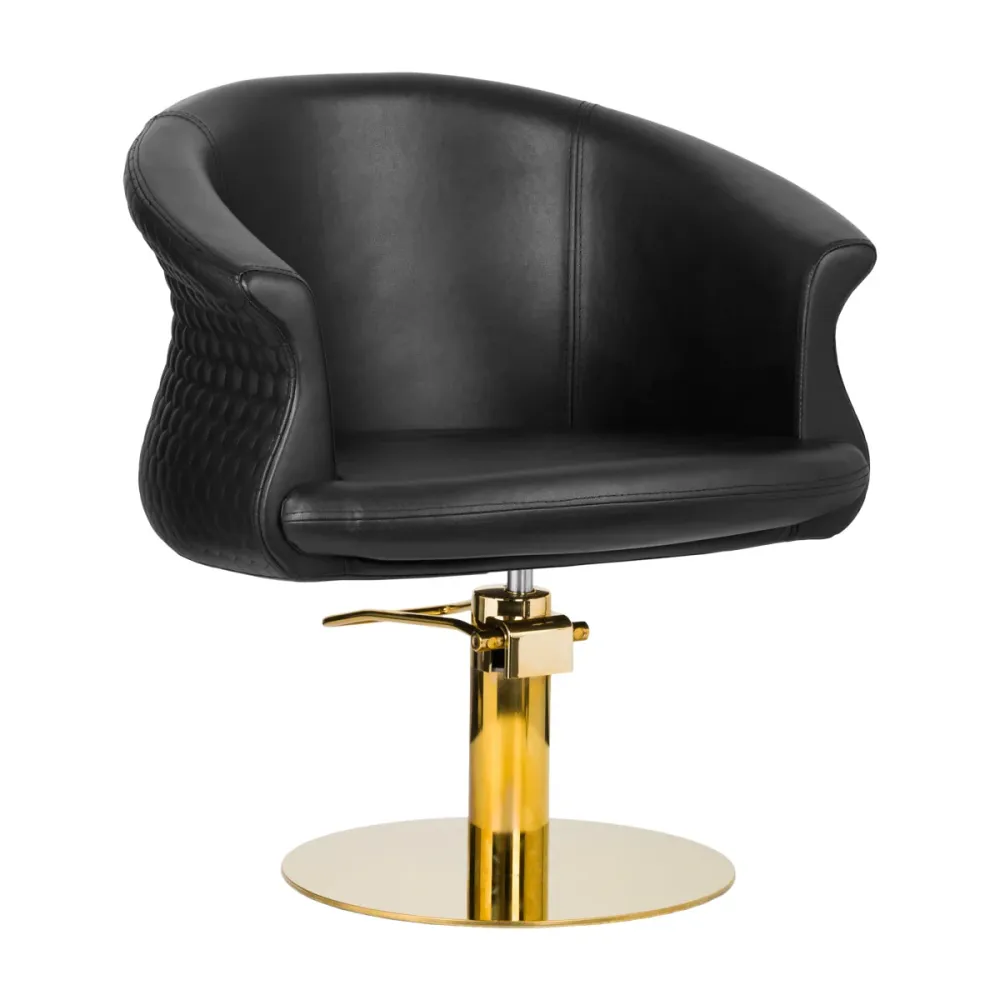 Sedia da parrucchiere Gabbiano Wersal oro nero