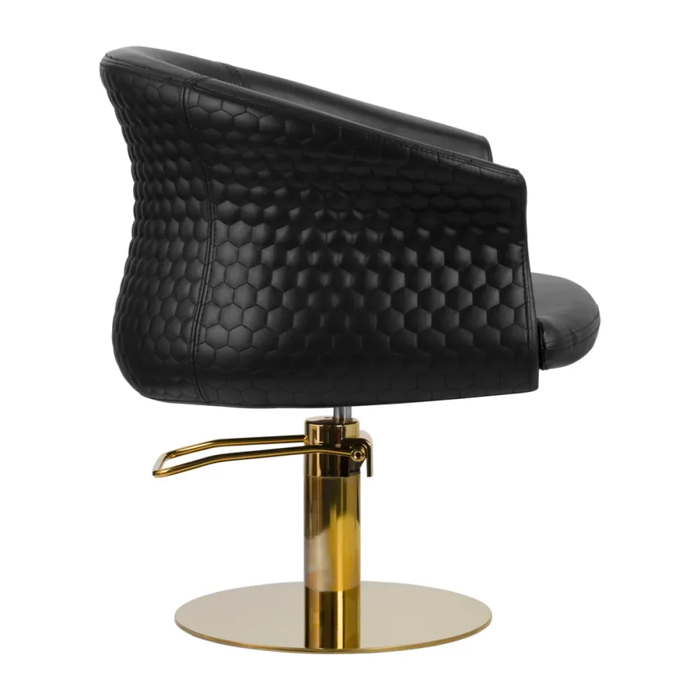 Sedia da parrucchiere Gabbiano Wersal oro nero