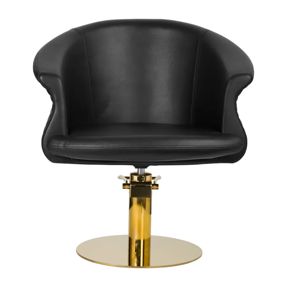 Sedia da parrucchiere Gabbiano Wersal oro nero