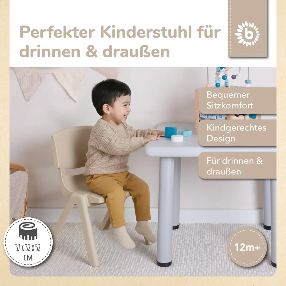 Sedia per bambini color sabbia