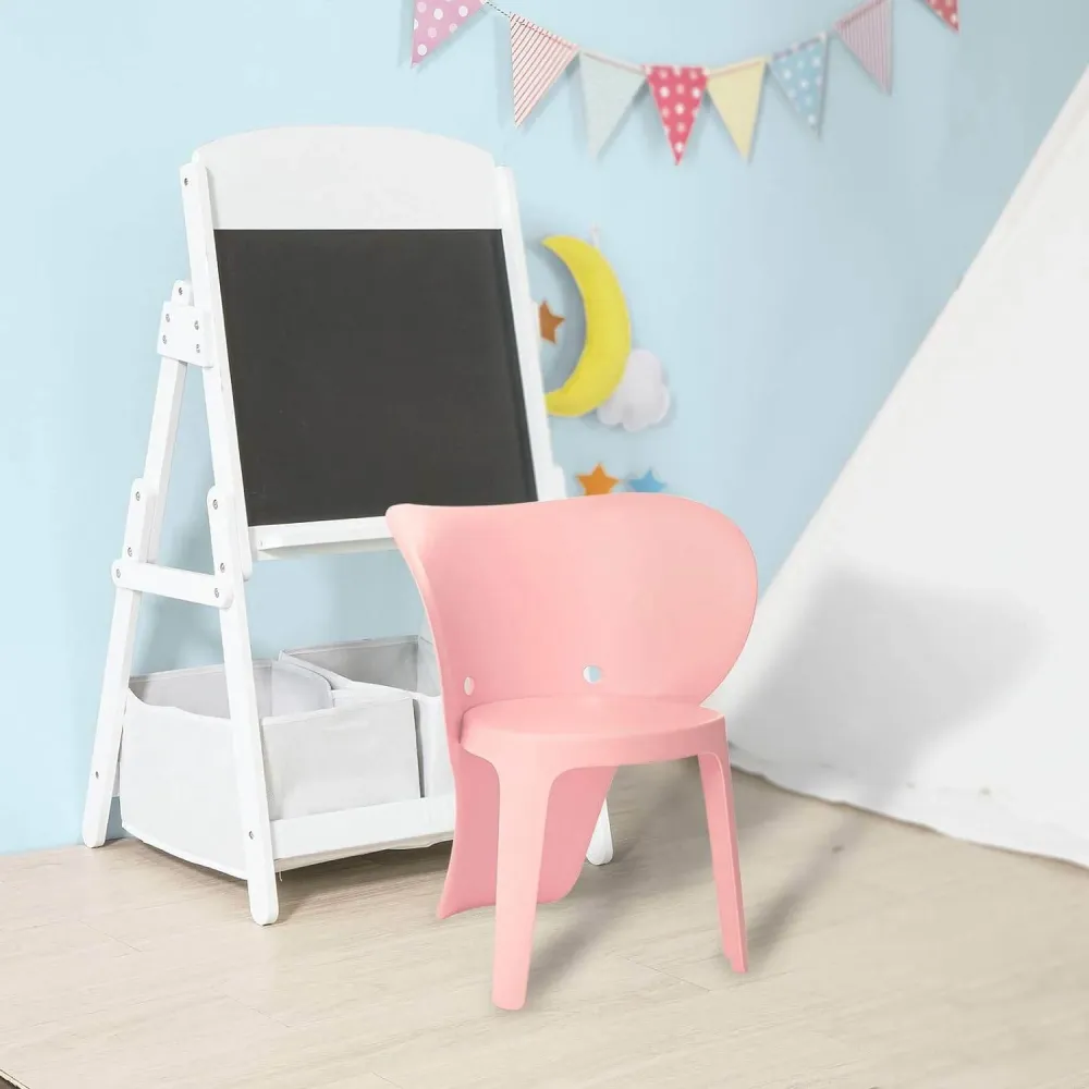 Sedia per bambini con schienale | sedia | Altezza seduta 32 cm | Elefante Rosa | Modello KMB12-Px2