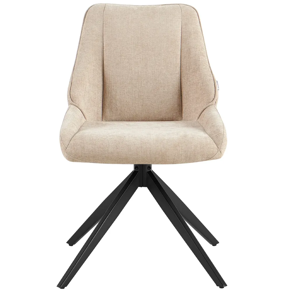 Sedia per sala da pranzo – girevole 360° marrone chiaro