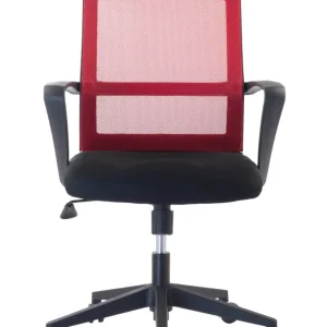 Sedia per Ufficio con Schienale Medio Nero/Bordeaux