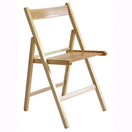 Sedia pieghevole legno di faggio finitura naturale 44x44xH80 cm