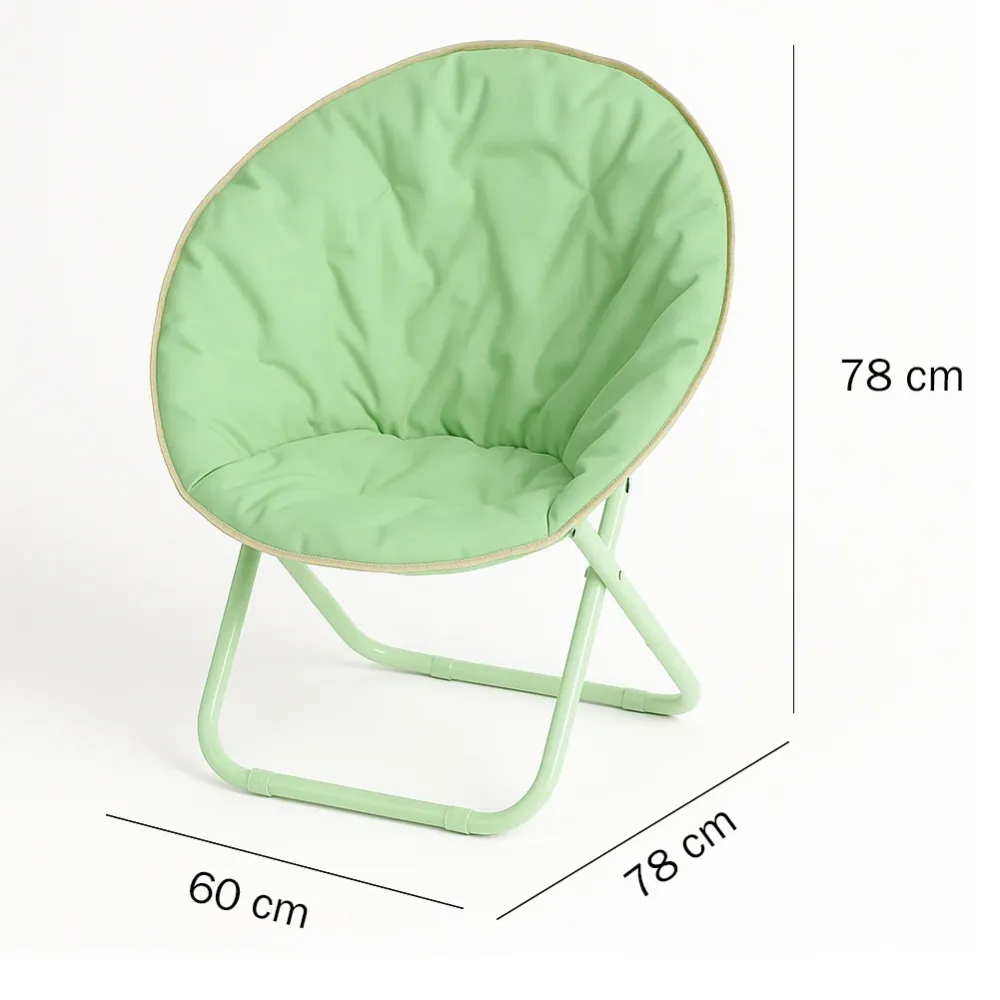 Sedia Pieghevole Moon Regista Poltrona Relax Ergonomica Salvia Salvaspazio 60x78