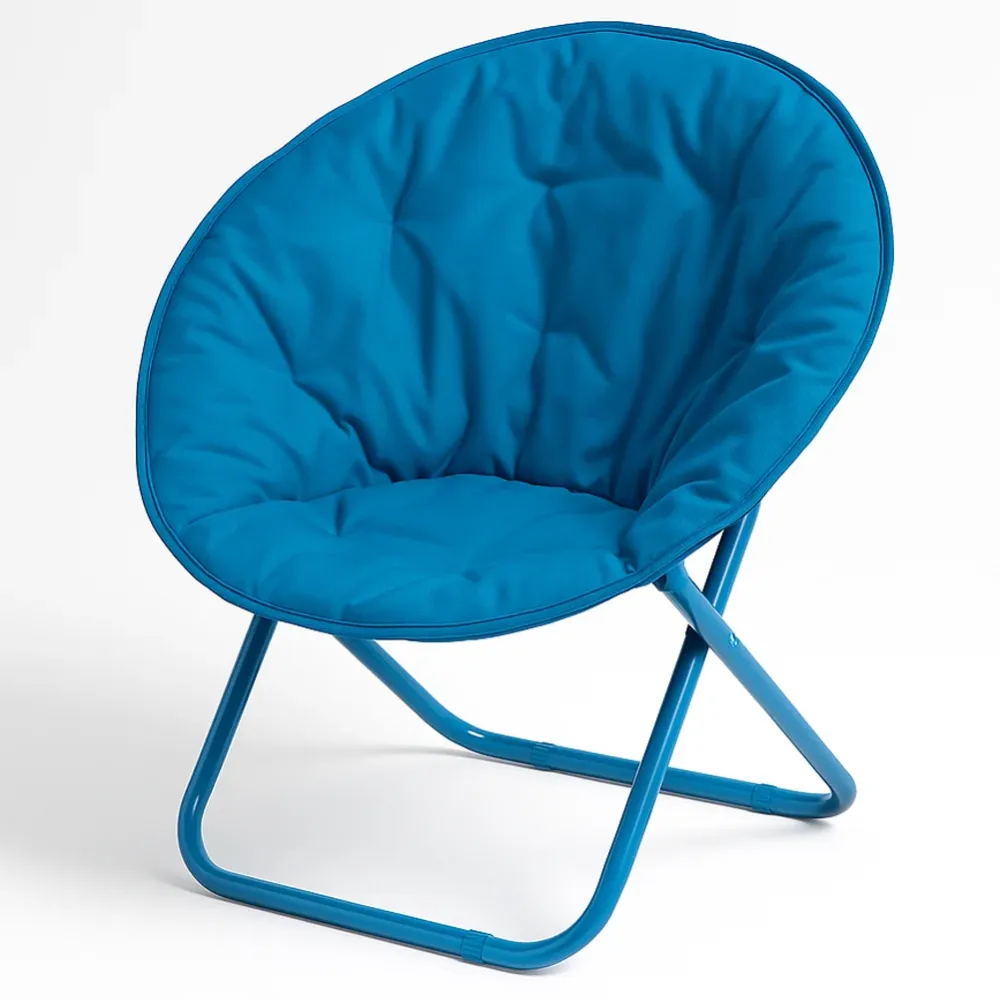 Sedia Pieghevole Moon Regista Poltrona Relax Ergonomica Blu Salvaspazio 60x78cm