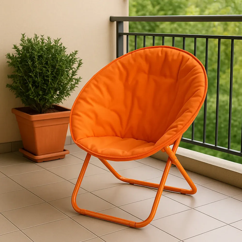 Sedia Pieghevole Moon Regista Poltrona Relax Ergonomica Melograno Salvaspazio