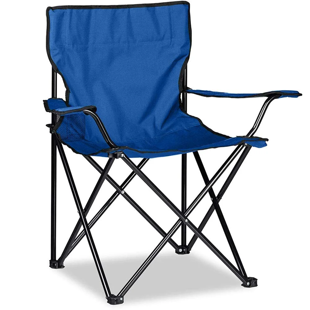 Sedia Pieghevole Richiudibile Chiusura Ombrello Campeggio Spiaggia Mare Blu