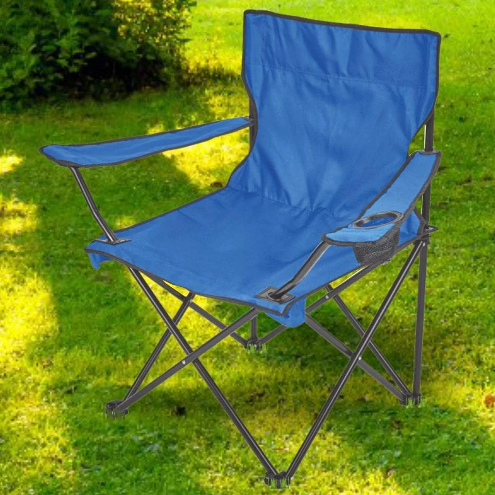 Sedia Pieghevole Richiudibile Chiusura Ombrello Campeggio Spiaggia Mare Blu