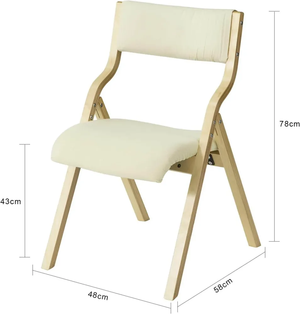 sedia pieghevole | Sedia da cucina | Sedia da scrivania per bambini | Bianco FST40-W