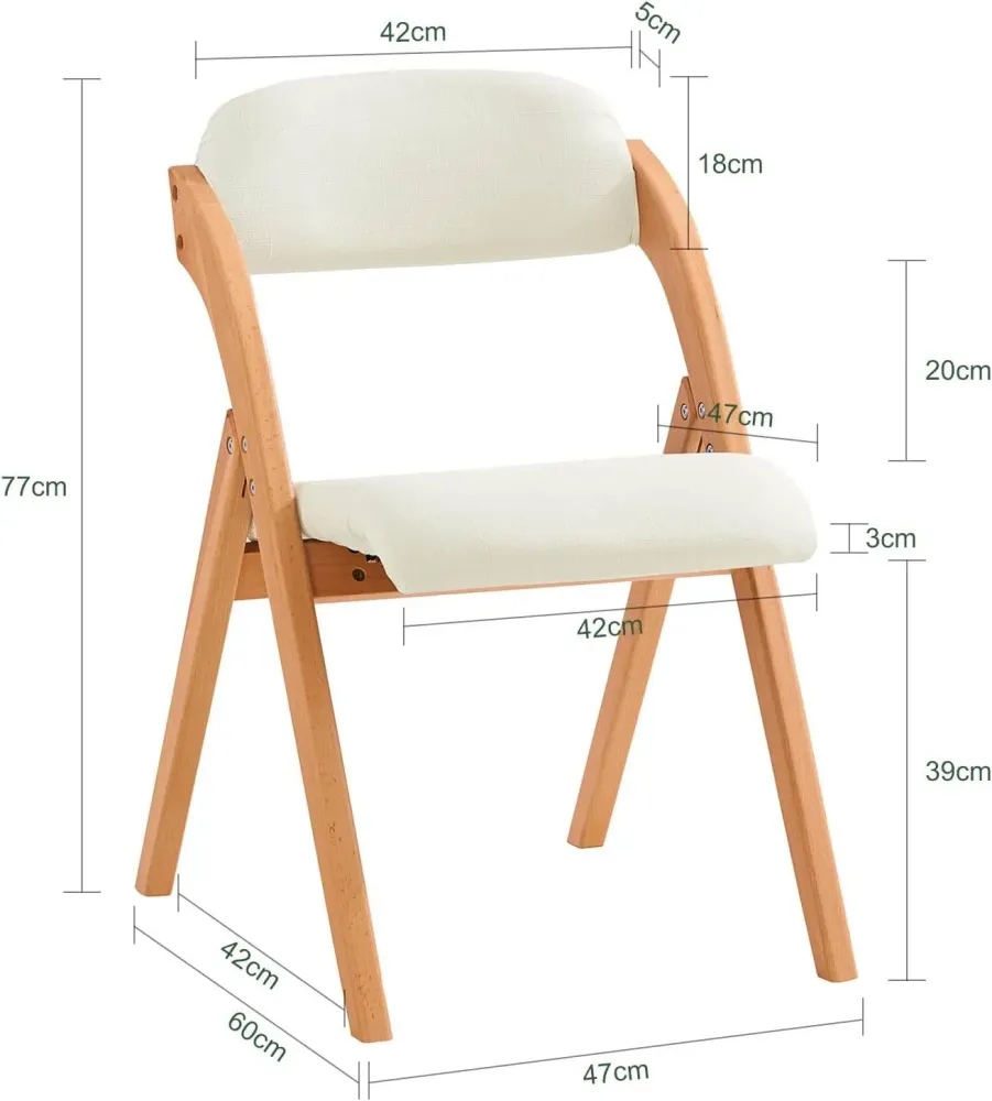 sedia pieghevole | Sedia da cucina | Sedia da scrivania | Bianco FST92-W