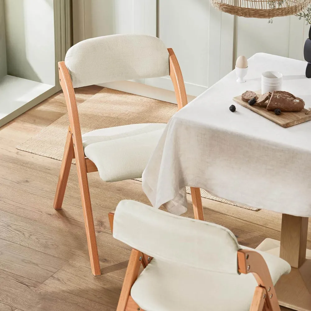 sedia pieghevole | Sedia da cucina | Sedia da scrivania | Bianco FST92-W