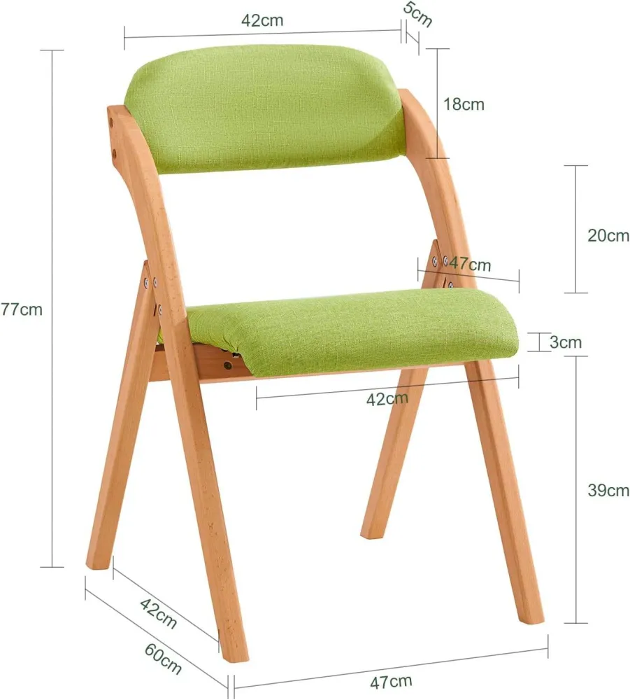 sedia pieghevole | Sedia da cucina | Sedia da scrivania | Verde | FST92-GR