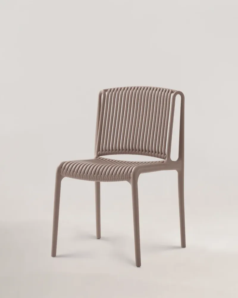 Sedia di plastica elpis asino marrone