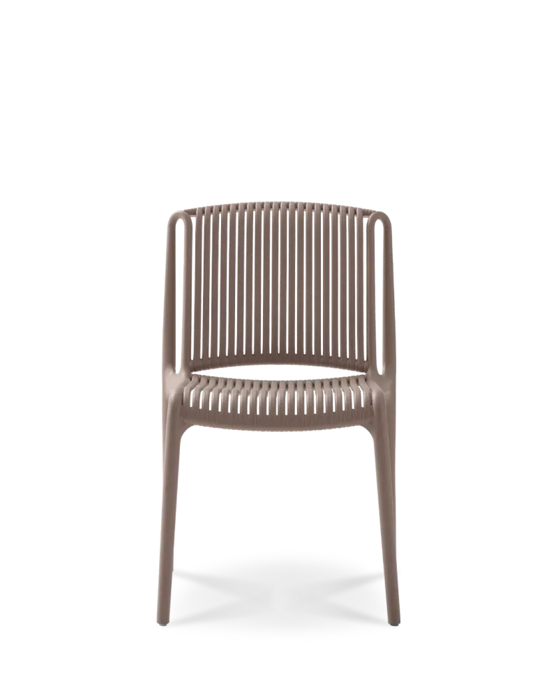 Sedia di plastica elpis asino marrone