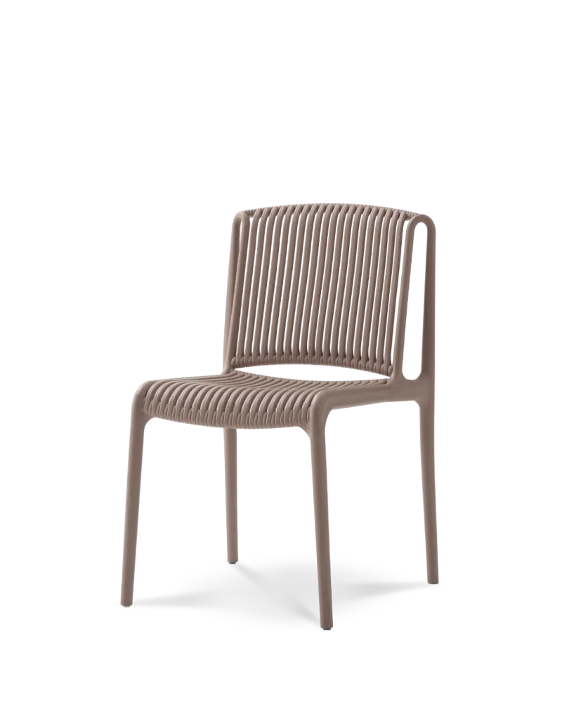 Sedia di plastica elpis asino marrone