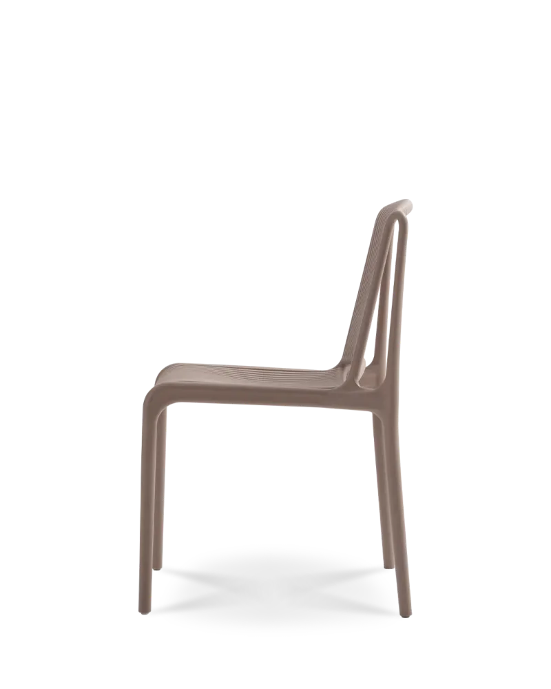 Sedia di plastica elpis asino marrone