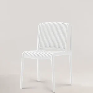 Sedia di plastica elpis avorio bianco