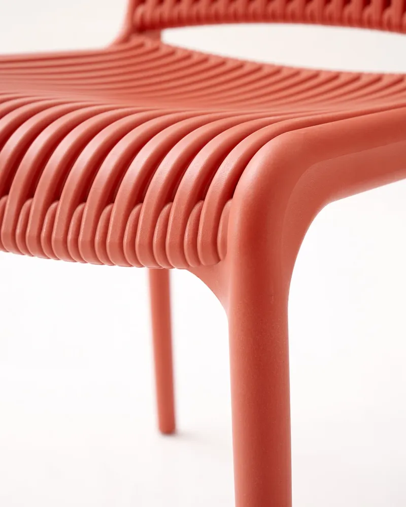 Sedia di plastica elpis avorio bianco
