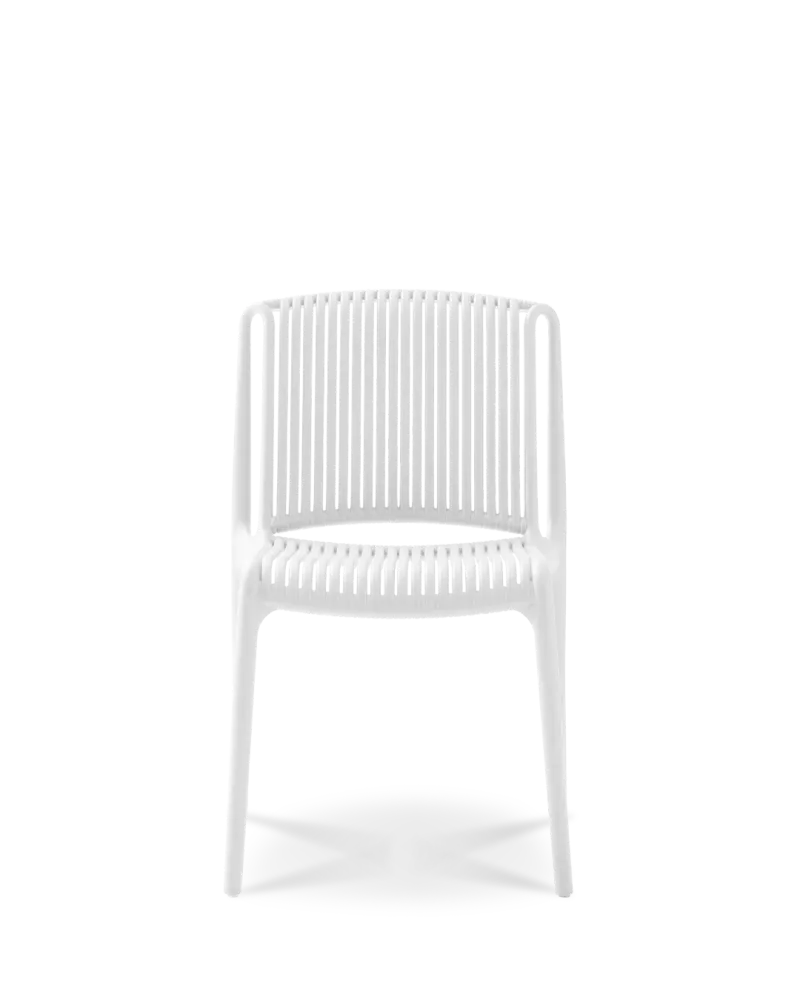 Sedia di plastica elpis avorio bianco