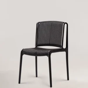 Sedia di plastica elpis nera