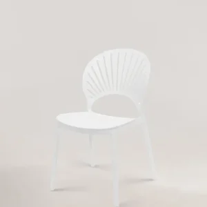 Sedia di plastica di eugenia avorio bianco