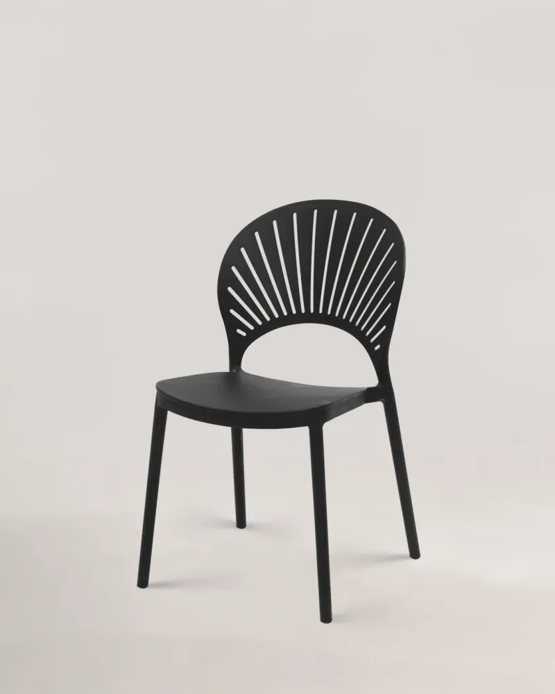 Sedia di plastica di eugenia nera