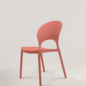 Sedia di plastica nysa castagne rosso