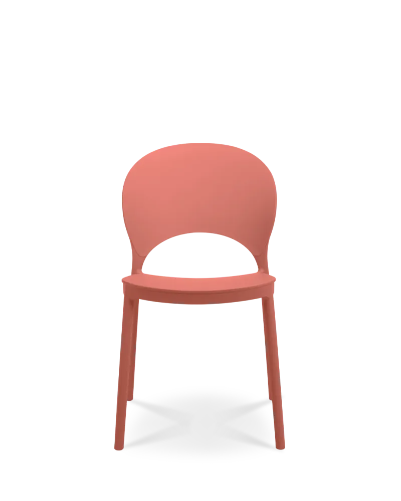 Sedia di plastica nysa castagne rosso