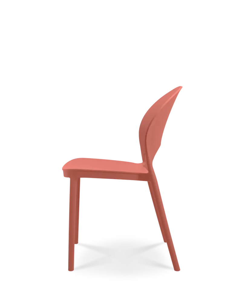 Sedia di plastica nysa castagne rosso