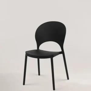 Sedia di plastica nysa nera