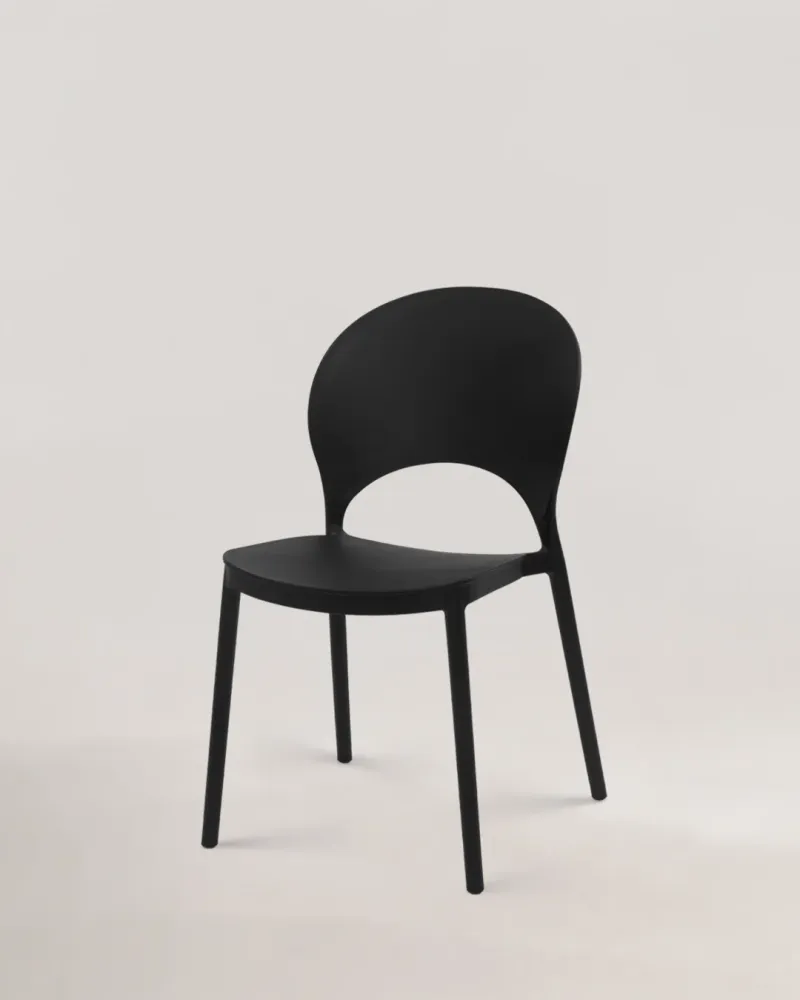 Sedia di plastica nysa nera