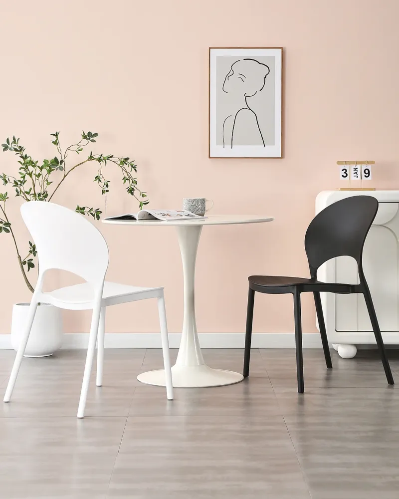 Sedia di plastica nysa nera