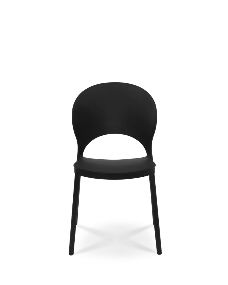 Sedia di plastica nysa nera