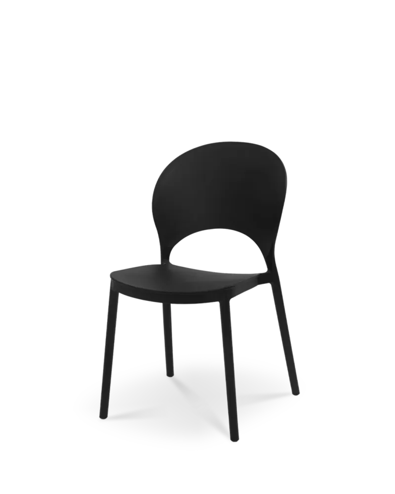 Sedia di plastica nysa nera