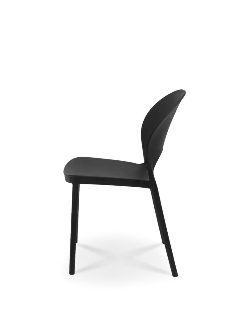 Sedia di plastica nysa nera