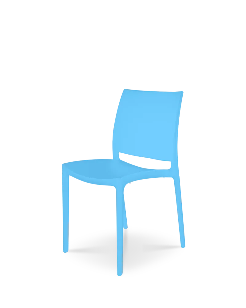 Sedia di plastica thalia blu blu
