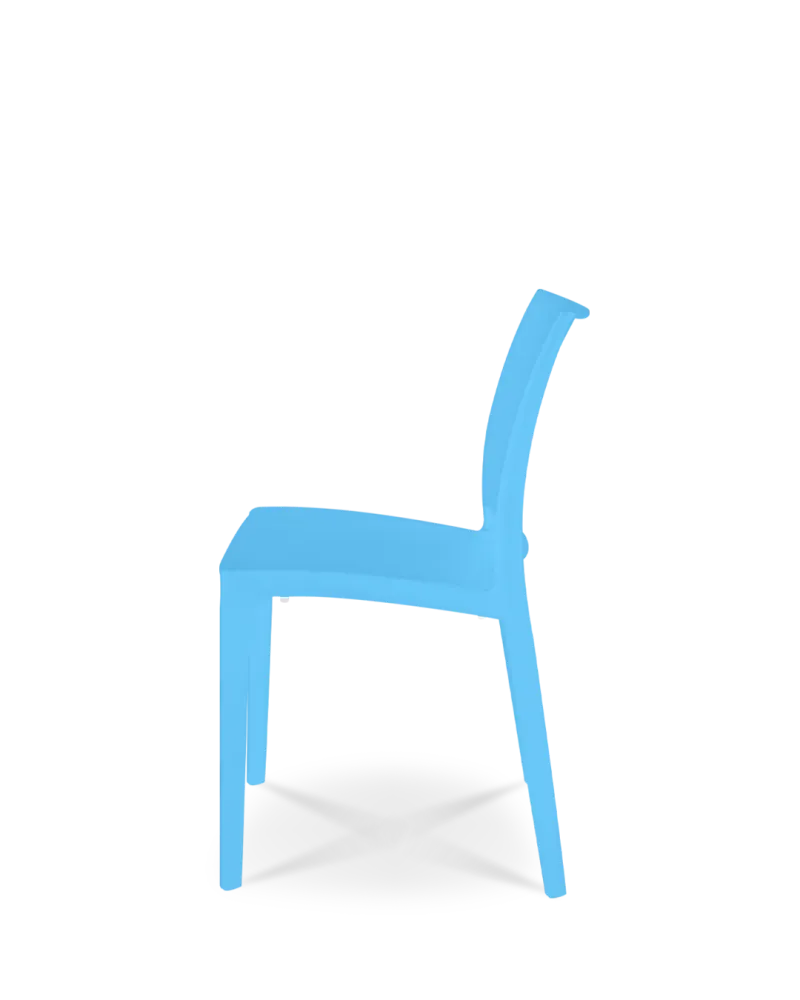 Sedia di plastica thalia blu blu