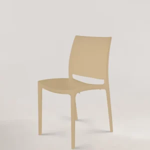 Sedia di plastica thalia kaki