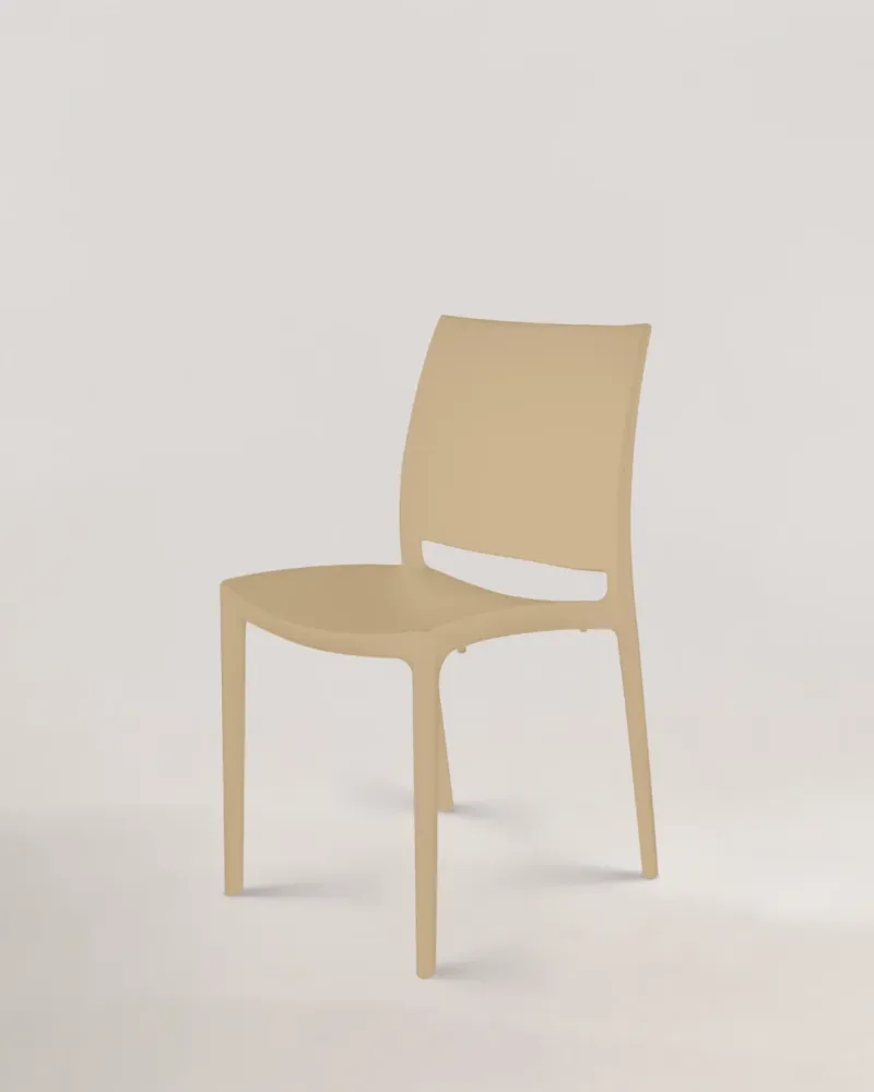 Sedia di plastica thalia kaki