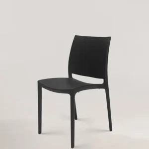 Sedia di plastica thalia nera