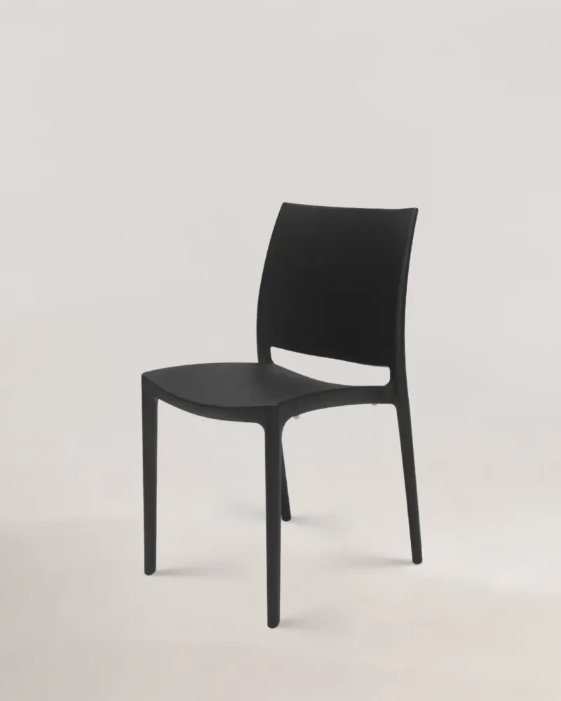 Sedia di plastica thalia nera