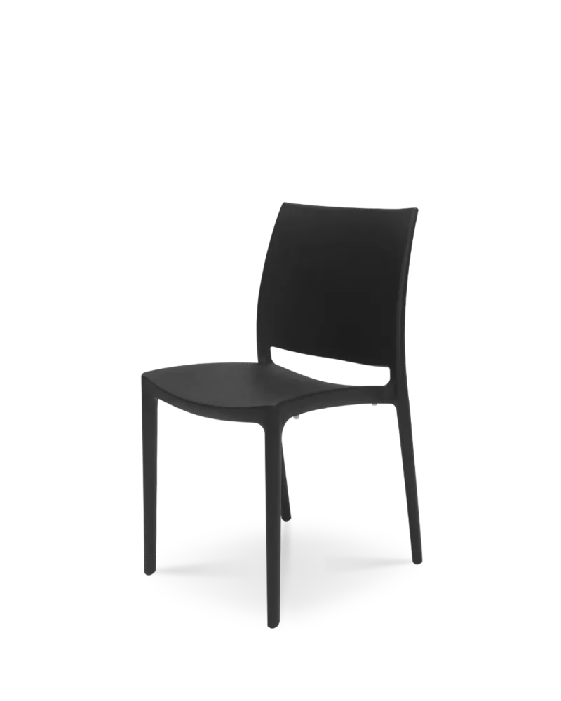 Sedia di plastica thalia nera
