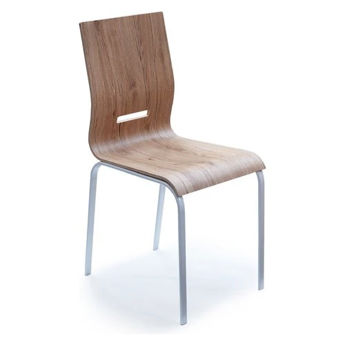 Sedia Pointhouse 52OND001 048PXXXX ONDA Bianco lucido e Rovere crudo