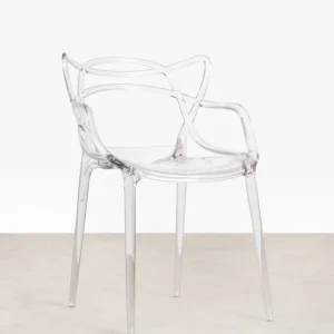 Sedia policarbonato con braccioli Ribbon Crystal