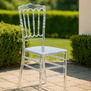 SEDIA POLICARBONATO NAPOLEON TRASPARENTE MONOBLOCCO CM40X40H43/92 - 2810990000 - VACCHETTI