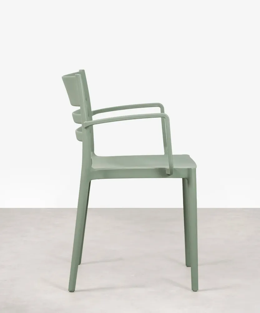 Sedia polipropilene con braccioli Nina