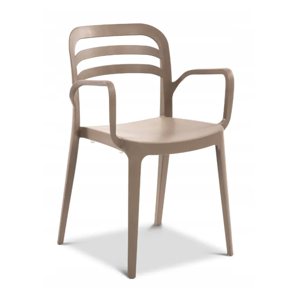 Sedia polipropilene impilabile beige sabbia 46x51x82 cm